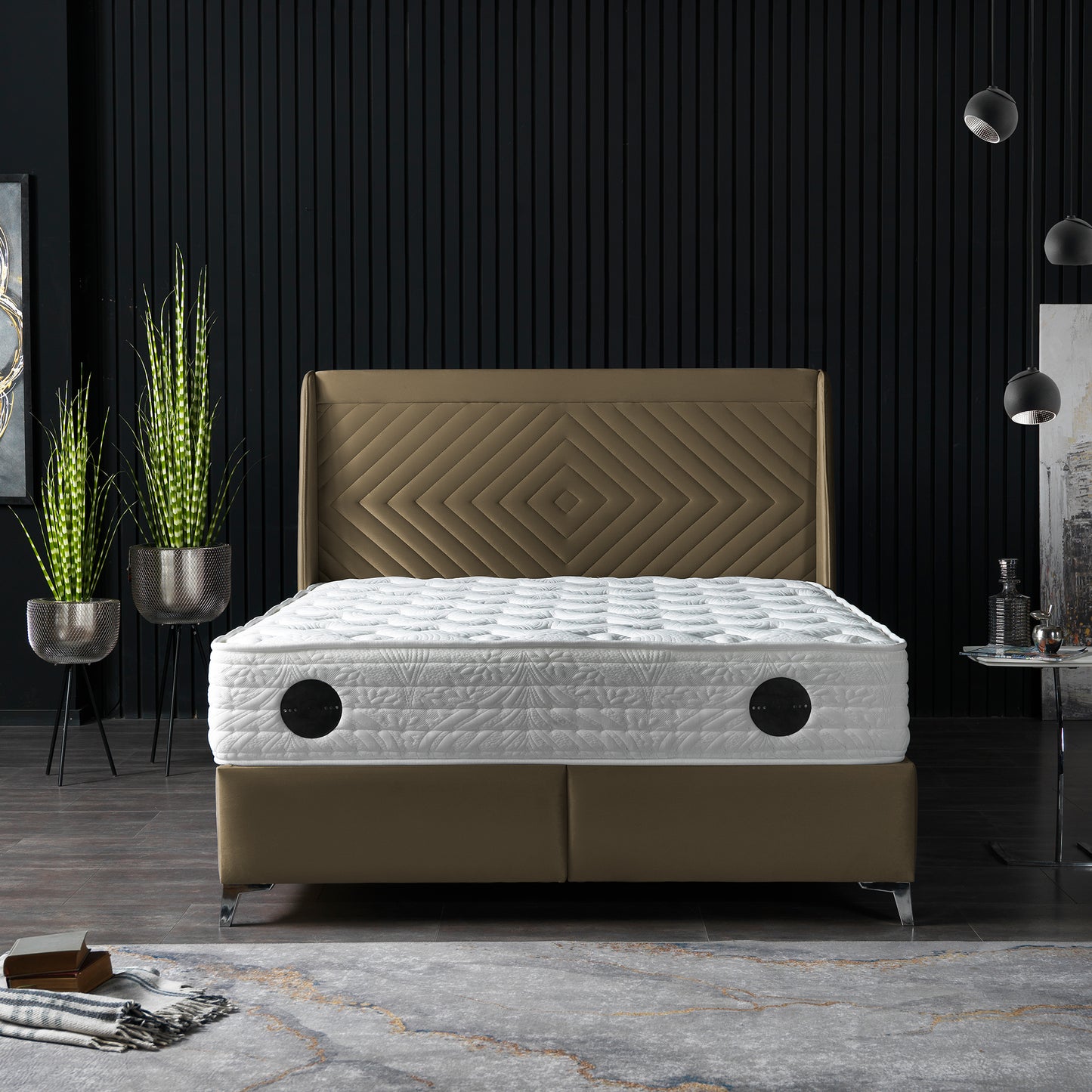 Boxspringbett Berre 180 x 200cm elegantes Boxspringbett für luxuriösen Schlafkomfort